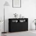 Produktbild: Sideboard Schwarz 116 x 30 x 75 cm Holzwerkstoff