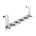 Produktbild: SOTECH Türgarderobe LINEA I (Edelstahl matt gebürstet, 380 x 110 mm, mit 6 Haken) Kleiderhaken für Türen mit Falz max. 16 mm – elegante Ordnung für Ihr Zuhause!