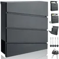 Produktbild: MONZANA® Design Briefkasten Wandbriefkasten Postkasten Zeitungsfach anthrazit