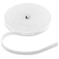 Produktbild: deleyCON 10m Klett Kabelbinder Klettband Klettbandrolle 10mm Breit Kabelmanagement Kabelorganizer Klettkabelbinder Klettverschluss zuschneidbar Weiß
