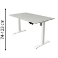 Produktbild: Kerkmann Schreibtisch Move 1, lichtgrau / weiß, elektrisch höhenverstellbar, 140 x 74-123 x 80cm