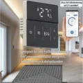 Produktbild: revolt WLAN-Fußbodenheizung-Thermostat mit App und Sprachsteuerung, schwarz