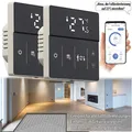Produktbild: revolt 2er-Set WLAN-Fußbodenheizung-Thermostate mit App, schwarz