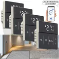 Produktbild: revolt 4er-Set WLAN-Fußbodenheizung-Thermostate mit App, schwarz