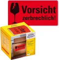 Produktbild: Avery Zweckform Etiketten Warnetiketten Vorsicht zerbrechlich! 100x50mm neon rot VE=200 Stück
