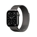 Produktbild: Apple Watch Series 11 GPS + Cellular 46mm Schiefer Titanium Case mit Schiefer Milanese Loop - S/M MFD34ZR/A