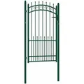 Produktbild: vidaXL Zauntor mit Spitzen Stahl 100x175 cm Grün