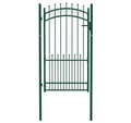 Produktbild: vidaXL Zauneinzeltür, Zauntor mit Spitzen Stahl 100x175 cm Grün