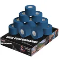 Produktbild: ALPIDEX 12 Rollen Sport Tape Set 3,8 cm x 10 m Gelenk Tapeverband Viele Farben Reißbares Unelastisches Sporttape Hautfreundlich Handball Fußball Volleyball, Farbe:blau