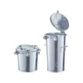 Produktbild: Mülleimer 35l Stahlbl.TZN m.Bügel