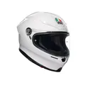 Produktbild: AGV K6 S Solid White E2206 Integral Motorrad Helm Gr. S - Weiß Glanz