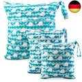 Produktbild: Wet Dry Cloth Windeltaschen - CeeKii 3er Pack Waschbare Reisetaschen,