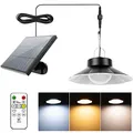 Produktbild: AGOTD Solar Hängelampe, Solarlampen für Außen Hängend mit Fernbedienung, 920LM 3 Farbtemperatur Solar Lampe Outdoor IP65 Wasserdichte Solar Hängelampen für Garten Terrasse Balkon Pavillon