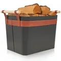 Produktbild: Oakage Kaminholzkorb, Schwarz, Kunststoff, Rechteckig, 40x35x50 cm, Kleinmöbel, Kamine & Zubehör, Holzkörbe & Zubehör
