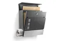 Produktbild: NewHabitat Briefkasten Moderner Wandbriefkasten Personalisierbar Anthrazit RAL7016 (Komplettset, Modell: London), Rostfrei
