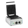 Produktbild: Royal Catering RCWM-1500-H Waffeleisen Waffelgerät Waffelautomat Waffle Maker (herzförmig, 1.500 W, Ø 21 cm, 15 min Timer, Teflon, Edelstahlgehäuse)
