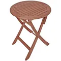 Produktbild: Gardenson Gartentisch, Braun, Holz, Eukalyptusholz, Hartholz, rund, eckig, X-Form, 73x70x70 cm, gastro- und objekttauglich, klappbar, lichtecht, regenabweisend, rostfrei, UV-beständig, wetterbeständig, platzsparend, Gartenmöbel, Gartentische, Klapptische Garten