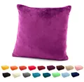 Produktbild: heimtexland Dekokissen Flanell Soft Kuschelkissen Plüsch Kissenbezug, super weich und flauschig, Allergiker geeignet, atmungsaktiv