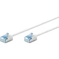Produktbild: Ultraflexibles Cat.6a Patchkabel slim, U/UTP weiß, 10 Meter, extrakurze Stecker