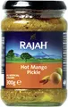 Produktbild: Rajah Hot Mango Pickle – Scharf eingelegte Mangos – Ideal als Begleitung zu Curry, Fleisch, Käse, Poppadums & Vorspeisen – 3 x 300 g