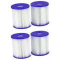 Produktbild: Summer Waves Pool Ersatzfilter 4er Set Filterpatrone Typ 1 Filterkartusche