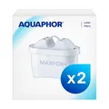 Produktbild: AQUAPHOR Filterkartusche MAXFOR+ Pack 2 I Filtert Kalk & Chlor sowie Schwermetalle & andere Stoffe I 200l klares Wasser I Mit AQUALEN Technologie I Für besseres Essen & Trinken
