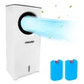 Produktbild: CommodoorBladeless Mobile Klimaanlage ohne Abluftschlauch 80W 2L 3in1 Klimagerät – Luftkühler, Ventilator, Luftbefeuchter 59,4 dB - 8h Timer, Mobil