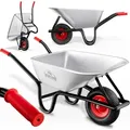 Produktbild: Schubkarre 100l Luftreifen Zuladung Bis 250kg Mit Stahlfelge Verzinkt Garten Bauschubkarre Gartenschubkarre - Gardebruk