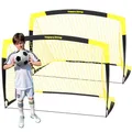 Produktbild: Happy Jump Pop-Up Fußballtore – 152x110 cm, 2 Tore | Robuste, Faltbare Tore aus Glasfaser für Kinder & Erwachsene | Für Outdoor & Freizeit