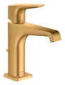 Produktbild: Axor Citterio E Einhebel-Waschtischmischer 130 mit Hebelgriff mit Zugstangen-Ablaufgarnitur - Brushed Gold Optic - 36110250