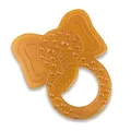 Produktbild: GRÜNSPECHT Bio-Beißring aus Naturkautschuk für zahnende Babys, massiert Zahnfleisch, BPA frei, weich, fördert Feinmotorik, Elefant (639-00), braun
