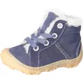 Produktbild: RICOSTA Hohe Boots ELIA von PEPINO für kleine Abenteurer Winterschuhe Schnürer Lammfellfutter Jungen Mädchen uni see blau Größe 26 - Blau - 26