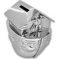 Produktbild: Silbernes Sparschwein Für Kinder, Elegantes Geschenk, Arche Noah  Größe: 81x116x101 Mm  Artikelnummer: Zv6814261
