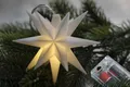 Produktbild: LED Stern weiß 12 cm Batteriebetrieb Timer 6/18 Stunden Weihnachtsstern