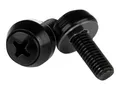 Produktbild: StarTech.com M5 x 12mm - Montageschrauben - 50er Pack - Schwarz - M5 Schrauben für Server Racks - Schrauben-Kit - Schwarz (Packung mit 50)