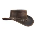 Produktbild: Cowboyhut - Brauner geflochtener Hut Conchos-Nietenhut Jahrgang Outback-Hut S...