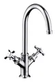 Produktbild: hansgrohe Waschtischarmatur Axor Montreux 210 2-Griff Kreuzgriff mit Zugstangen-Ablaufgarnitur - Chrom