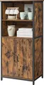 Produktbild: Vasagle LSC66BX, Lagerschrank, Bodenstehend, Wandschrank, 4 Regale, 2 Tür(en), Schwarz, Braun