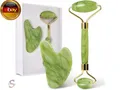 Produktbild: GUGUG Gua Sha Stein and Face Jade Roller Set for Facial Massage - Reduces Eye