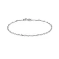 Produktbild: Amor Damen-Armband aus 925er Sterling Silber mit glänzender Rhodiumschicht, elegante Singapur-Kette, 16 cm, mit sicherem Federringverschluss, 9137268