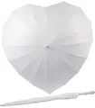 Produktbild: iX-brella Stockregenschirm XXL Herz Hochzeitsschirm Brautschirm Wedding Heart, extra groß für das Hochzeitspaar