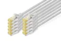 Produktbild: DIGITUS LAN Kabel Cat 6A 25cm 10er Set RJ45 S/FTP Geschirmt Grau Cat6 Cat7
