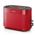 Produktbild: Bosch Kompakt Toaster MyMoment TAT2M124, integrierter Brötchenaufsatz, mit Auftaufunktion, mit Abschaltautomatik, Liftfunktion, Brotzentrierung, perfekt für 2 Scheiben, 800 Watt, Rot matt