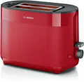 Produktbild: Bosch Toaster 2 Scheiben 950W rot Brötchenaufsatz Auftaufunktion High-Lift