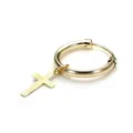 Produktbild: 9 kt Gold Einzel-Ohrring / Kreole mit Kreuz, Herren-Ohrringe