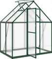 Produktbild: vidaXL Gewächshaus mit Fundamentrahmen Grün 169x114x195 cm Aluminimum