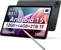 Produktbild: TABWEE T80 Inklusive Tablet-Stift Tablet 10 Zoll,Android 15, 64GB ROM, 1280 x 800 pixel, 6000mAh Akku, 5MP Kamera, 5G WiFi, Bluetooth,Gemini AI Tablet
