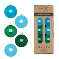 Produktbild: Weihnachtskugeln Glas 6cm 20 Stück - matt & glänzend - Christbaumkugeln Weihnachtsbaumkugeln für Weihnachten - Christbaumschmuck & Weihnachtsbaumschmuck Grün Blau Mix - Jumping Jack