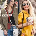 Produktbild: EAZY CASE Universal Handykette kompatibel mit allen Smartphones, Kette zum Umhängen, Handyband mit Hülle, mit Karabiner in Rot