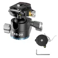 Produktbild: SIRUI KS-20 Kugelkopf für Stativ, 33 mm Low-Profile-Kugelkopf, 360° Panorama-Aluminiumlegierung, Stativkopf für Kamera Camcorder Stativ Kameraschieber, Maximale Belastbarkeit 15 kg
